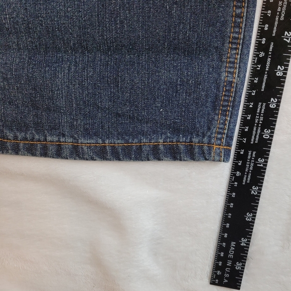 Jean Station Men's Size 36/38 Straight Leg Print/Stud Pockets Blue Detail Jeans - Picture 11 of 13